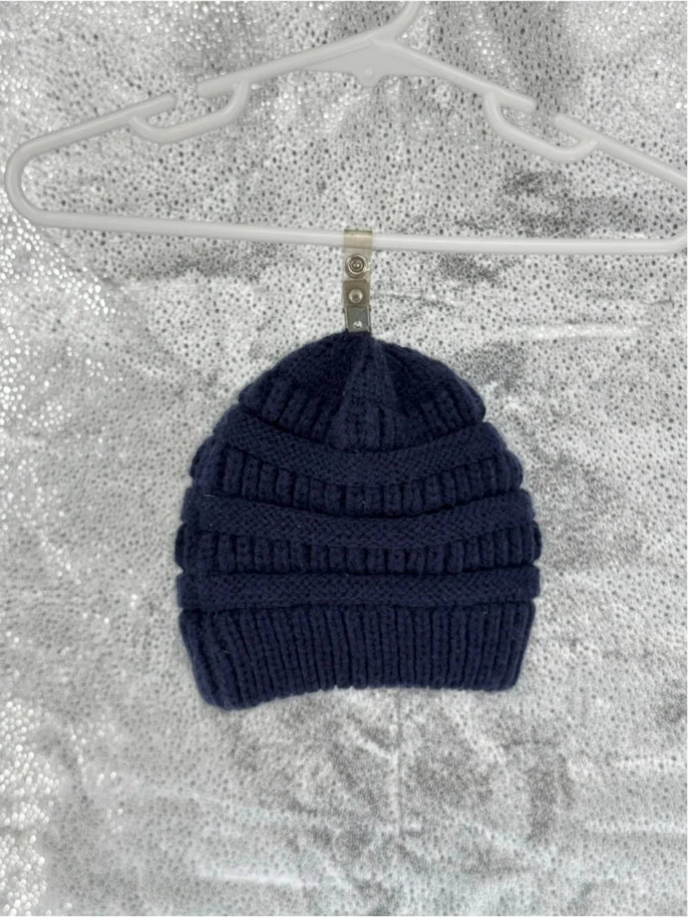 Kids Unbranded Black Grey and NavyKnit Beanie Hats One Size three pack